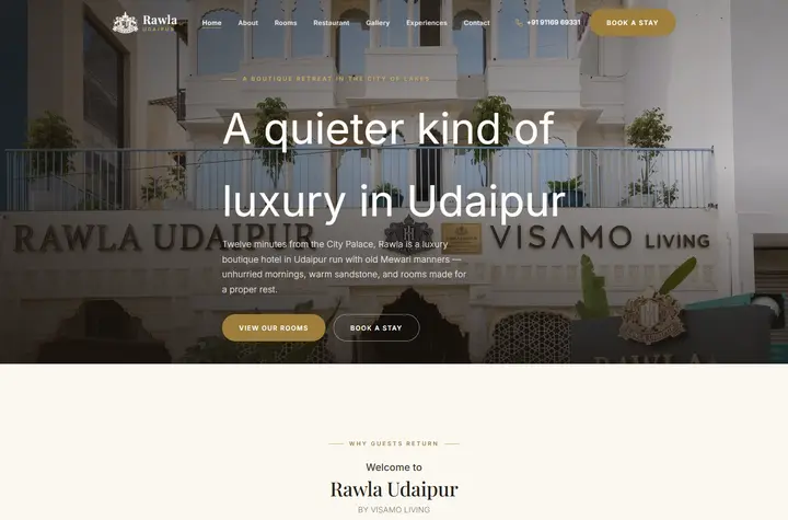 Rawla Udaipur website designed by Surat Web Designer